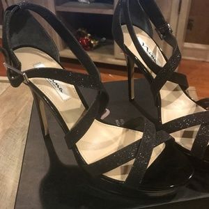 Nina New York Open Toe Sparkling Heels